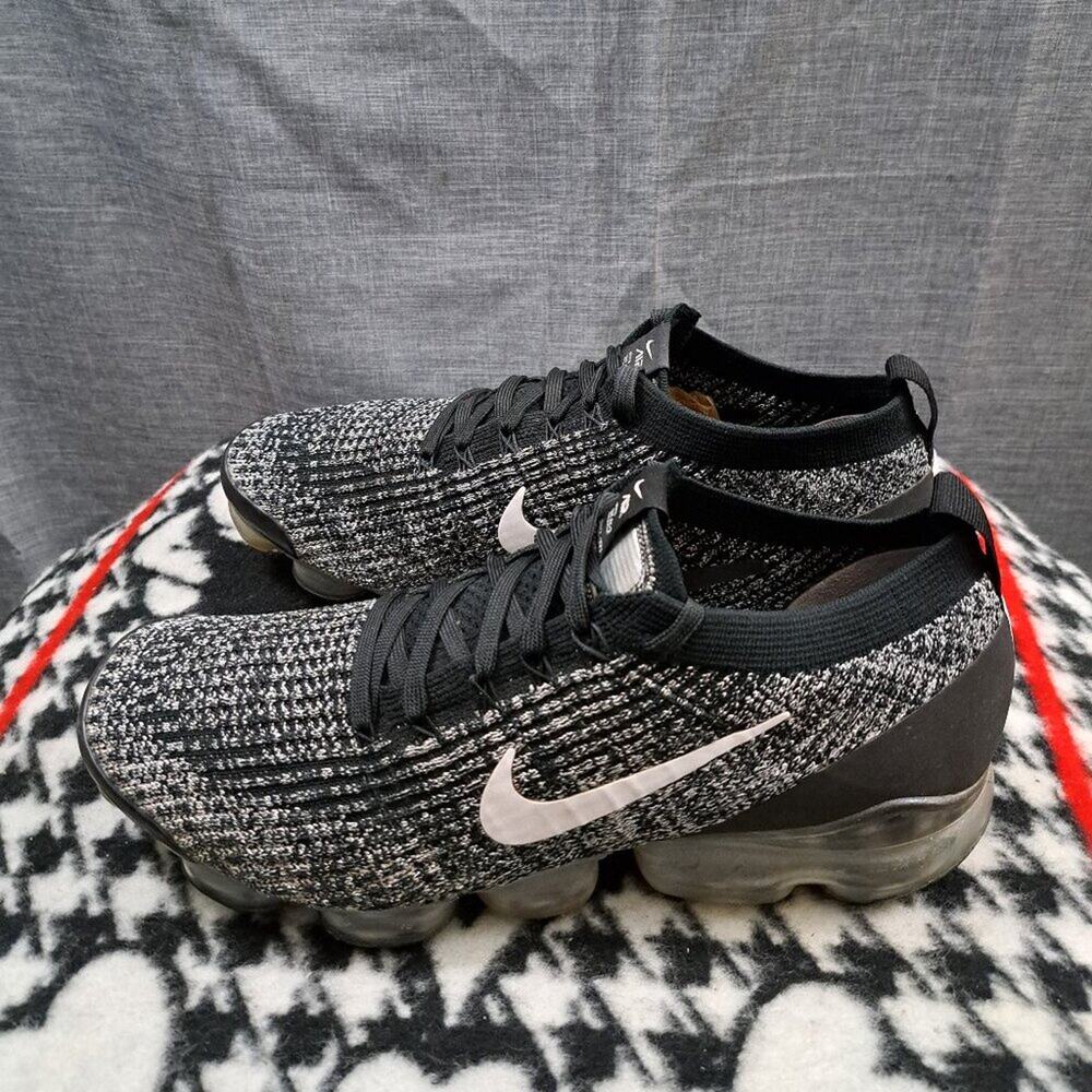 %Size 11 Nike Air VaporMax Flyknit 3 Men Oreo Sneakers AJ6900-002 A 13
